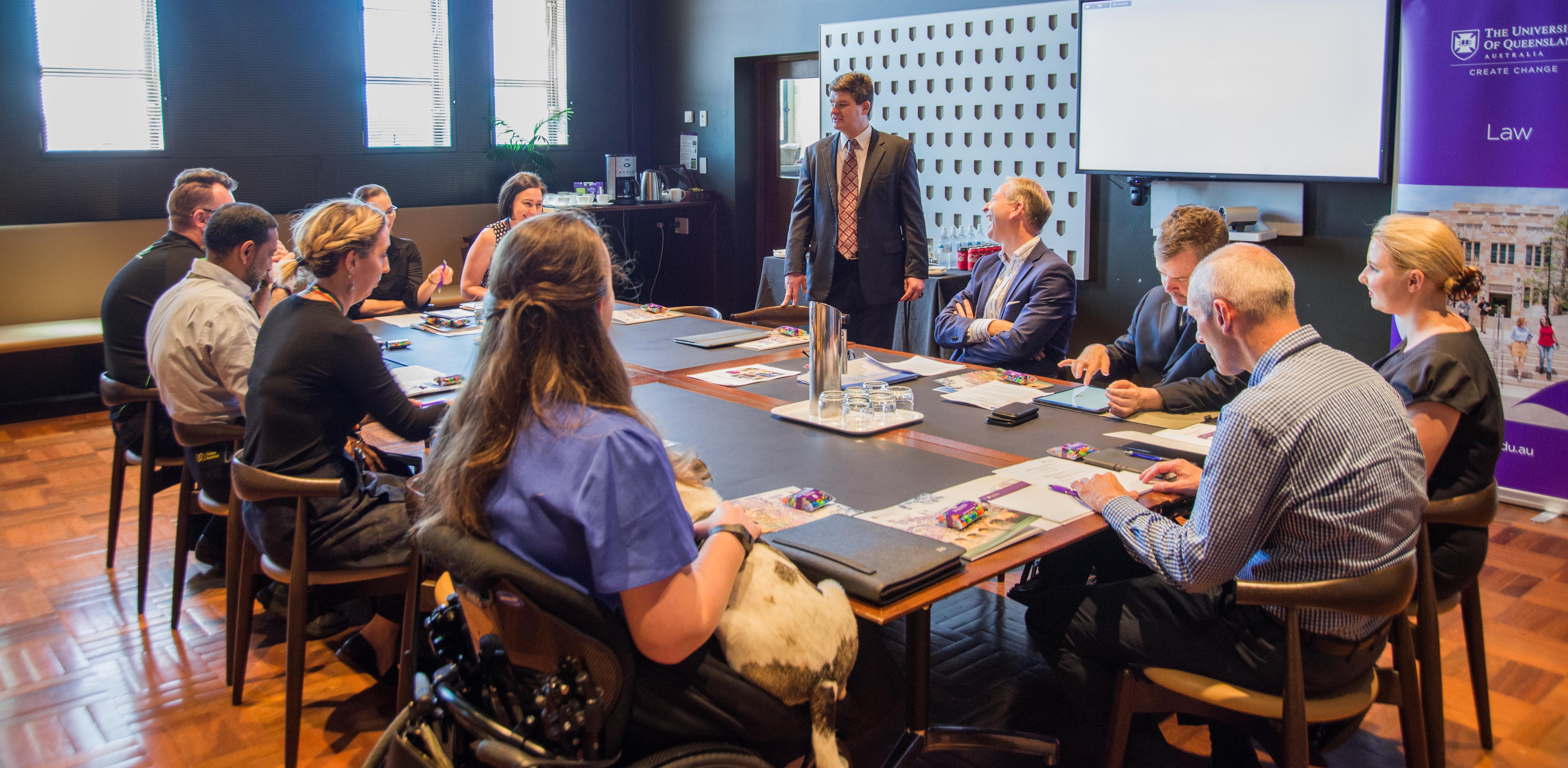 Paul Harpur presenting to a group