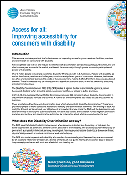 Access For All factsheet cover image