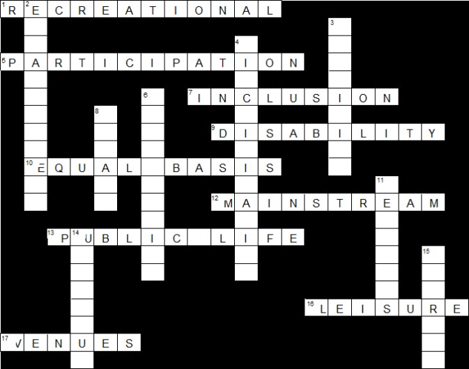 Across solutions to interactive crossword