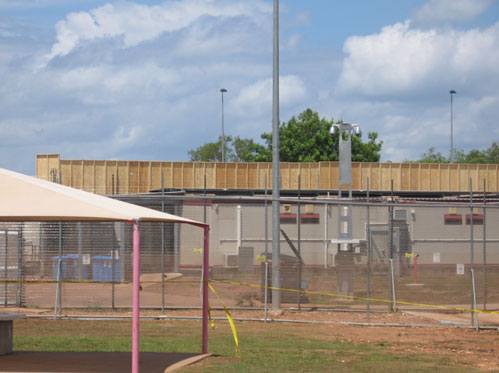 Electrified fence separating North and South compounds, NIDC 