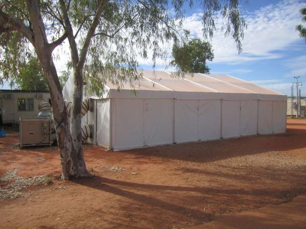 Marquee used for recreation, Curtin IDC