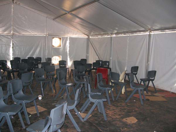 Marquee used for recreation, Curtin IDC