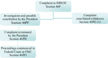 Federal Unlawful Discrimination Law Procedure chart