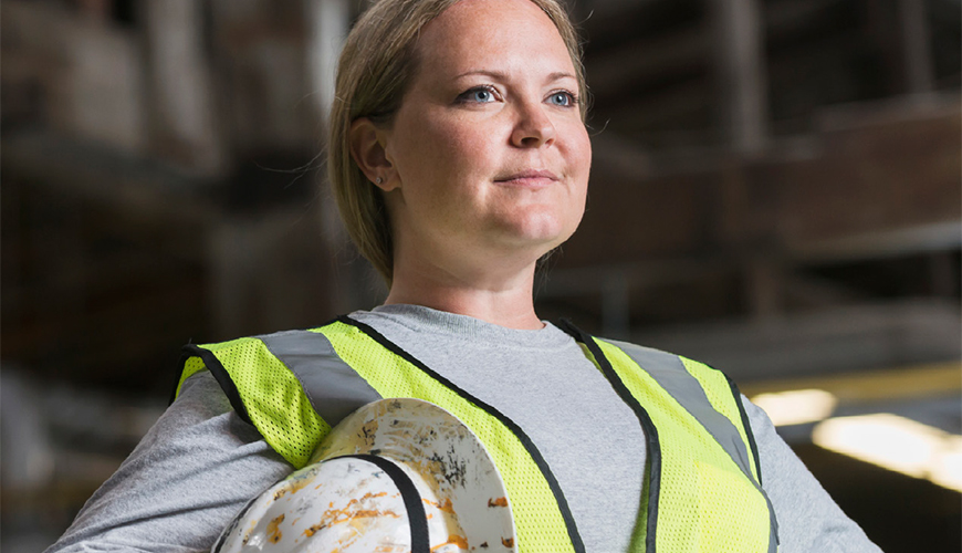 Female construction worker