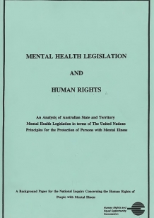 Cover - 1992 Mental Illness and Human Rights