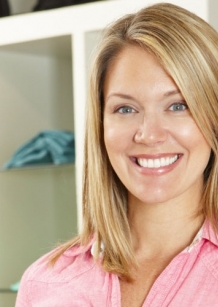 Woman working in clothing store